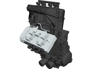 Honda CBR600RR Engine CAD 3D Model