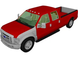 Ford F-350 Pickup (2010) 3D Model 3D Preview