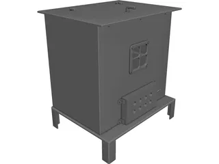 Wood Stove CAD 3D Model