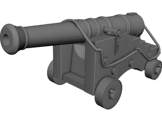 Ship Cannon 3D Model