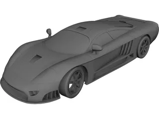 Supercar CAD 3D Model