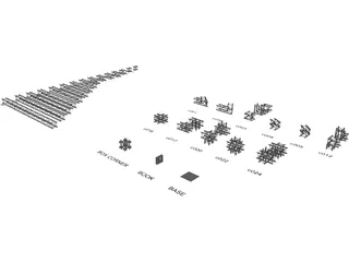 Prolyte H30V Aluminium Truss Structure Collection 3D Model