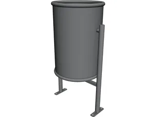 Urban Trash Bin 3D Model