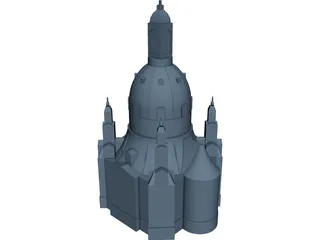 Frauenkirche Dresden CAD 3D Model