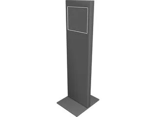 Touch Screen Pole 3D Model 3D Preview