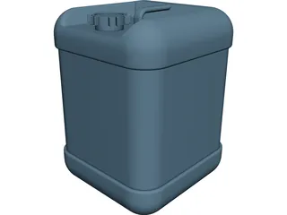 Plastic Container 20lt CAD 3D Model