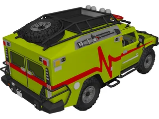 Hummer H2 Search and Rescue Sport Utility Truck Ratchet 3D Model