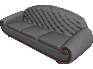 Leather Sofa 3D Model