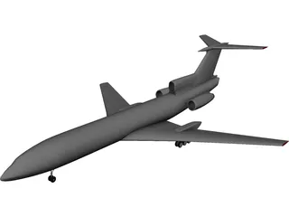Tupolev Tu-154 CAD 3D Model