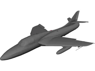 Hawker Hunter 3D Model