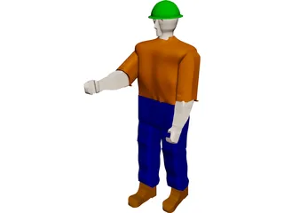 Operator Worker CAD 3D Model