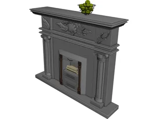 European Fireplace 3D Model