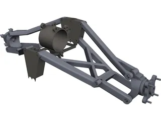 Polaris Outlaw 500 Rear Suspension CAD 3D Model