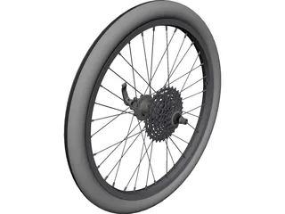 Bike Rear Wheel 20inch 3D Model