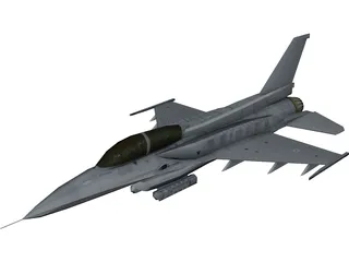 F-16 3D Model 3D Preview