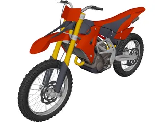 Motocross Bike 3D Model 3D Preview