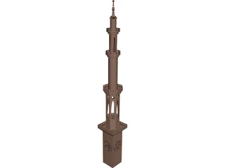 Islamic Minaret 3D Model