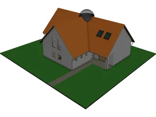 Single Family House 3D Model 3D Preview