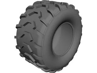 ATV Tire 3D Model 3D Preview