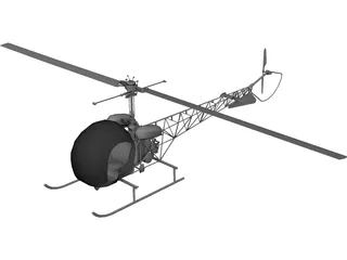 Bell 47 3D Model