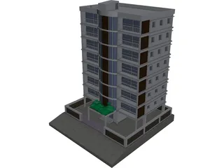 Apartment Building 3D Model