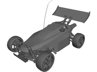 Buggy Remote Radio Control Car CAD 3D Model