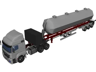 Mercedes-Benz Axor Silos 3D Model