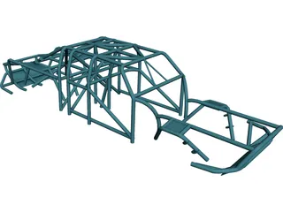 Ford Ranger Prerunner Roll Cage 3D Model 3D Preview