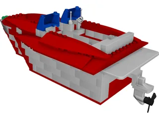 Lego Yacht CAD 3D Model