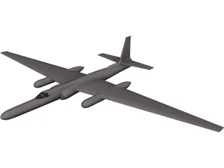 Lockheed U-2 Dragon Lady CAD 3D Model