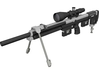 DSR-1 Sniper Rifle 3D Model