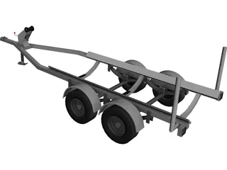 Boat Trailer 3D Model