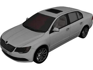 Skoda Superb (2013) 3D Model