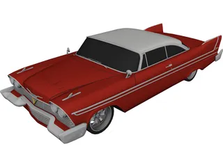 Plymouth Fury Supercharged (1958) 3D Model