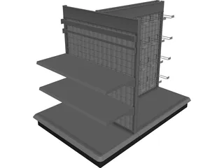 Best Buy Gondola Shelving 3D Model