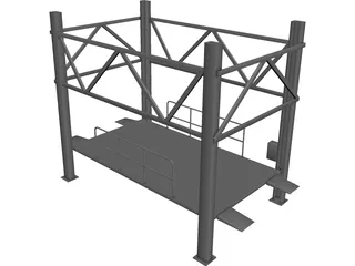 Car Lift Parking CAD 3D Model