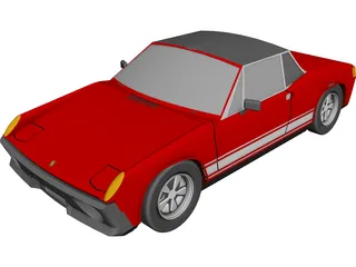 Porsche 914 CAD 3D Model