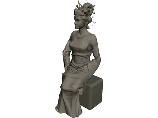 Women Chinese 3D Model 3D Preview