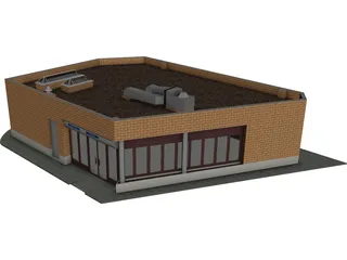Small Store 3D Model 3D Preview