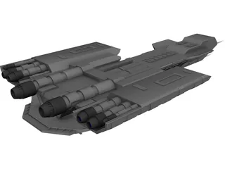 Stargate Daedalus Ship 3D Model