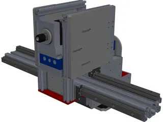CNC Gantry Router Holder and Movement Construction CAD 3D Model