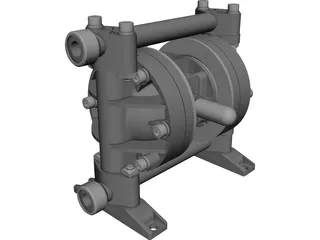 Polypropylene Diaphragm Pump CAD 3D Model