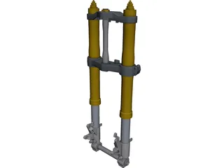 Honda CBR929RR Front End CAD 3D Model