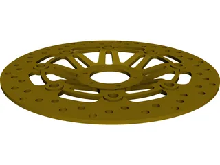 Honda CBR600F3 Frony Brake Rotor CAD 3D Model