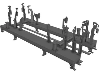 Vehicle Body Fixture CAD 3D Model