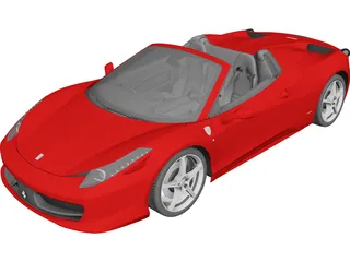 Ferrari 458 Spider 3D Model