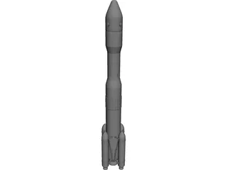 H2B Rocket CAD 3D Model