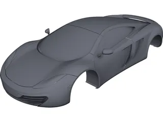 McLaren MP4-12C Body CAD 3D Model