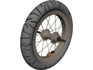 Wheel 12 inch CAD 3D Model
