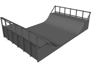 Skateboard Miniramp 3D Model